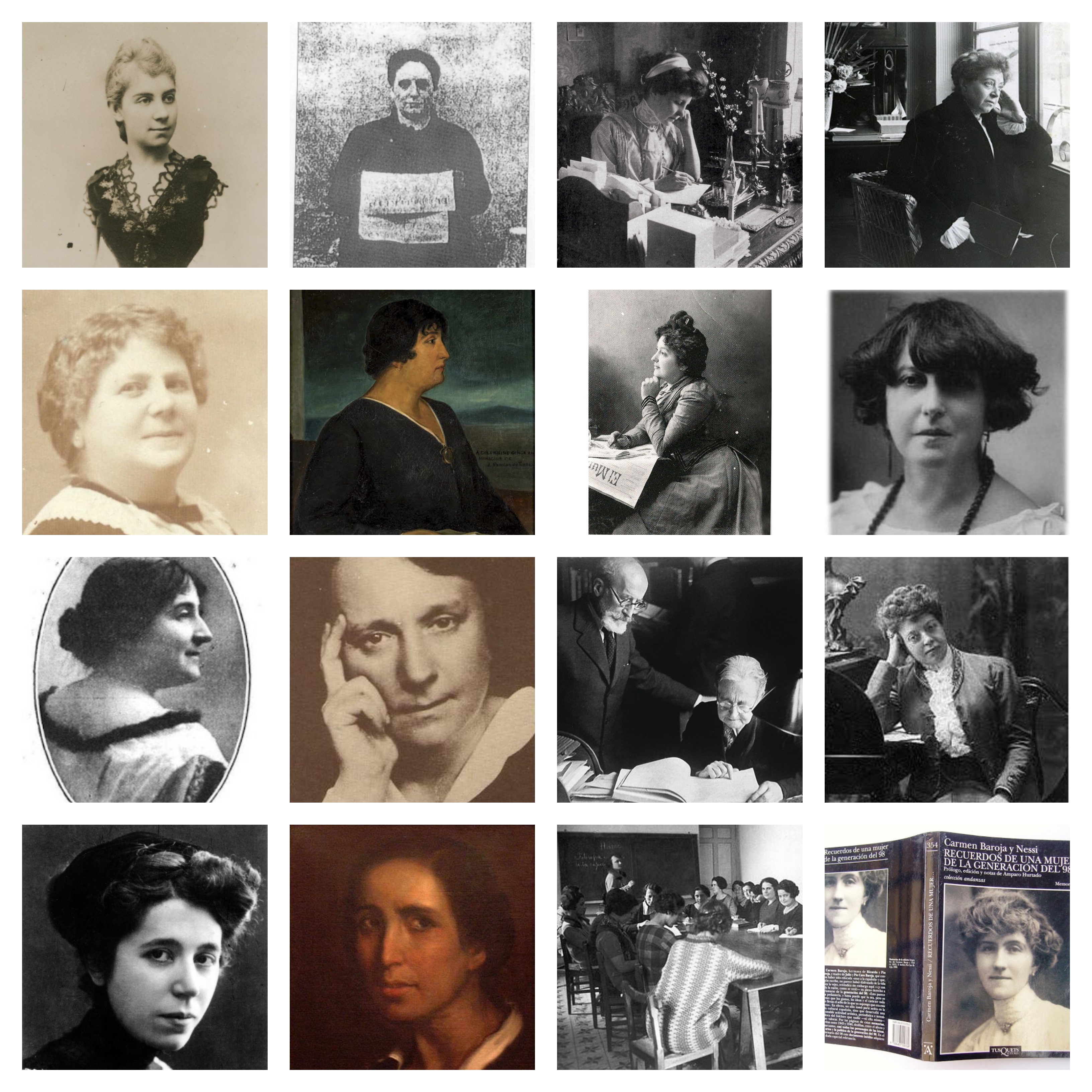 Collage autoras del 98