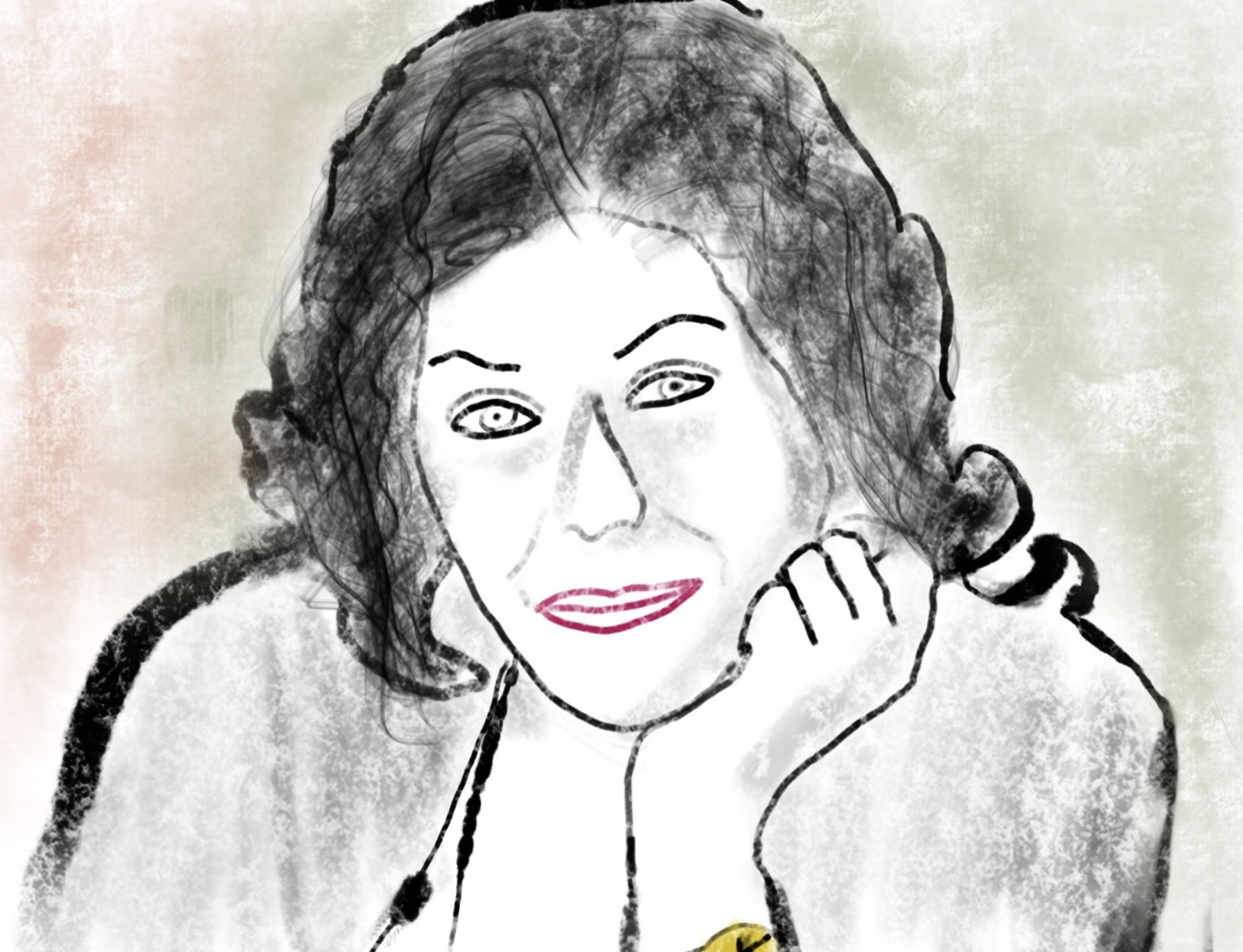 Retrato gráfico de Almudena Grandes