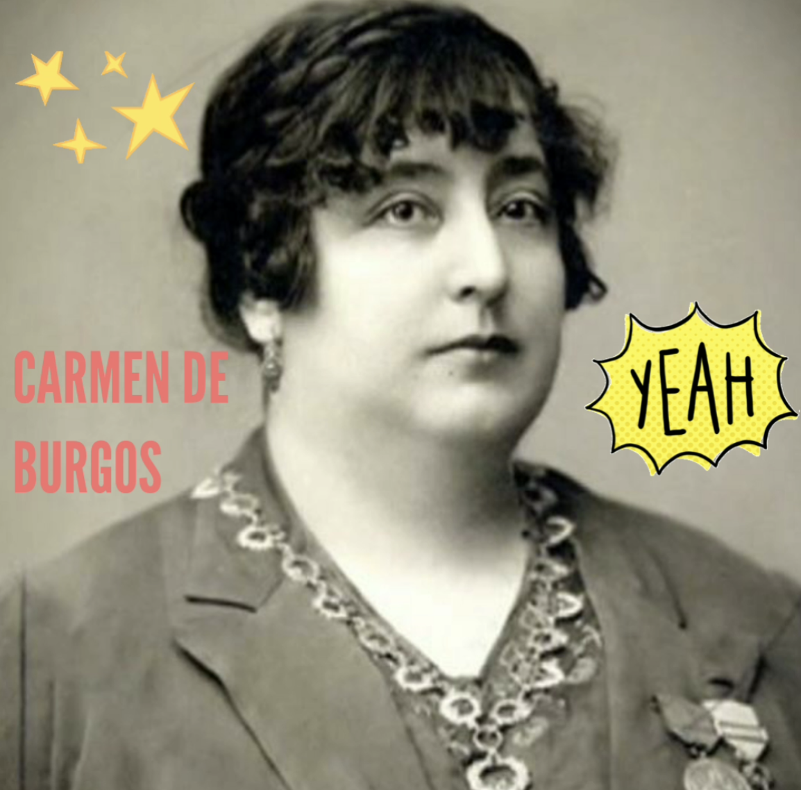 Retrato gráfico de Carmen de Burgos