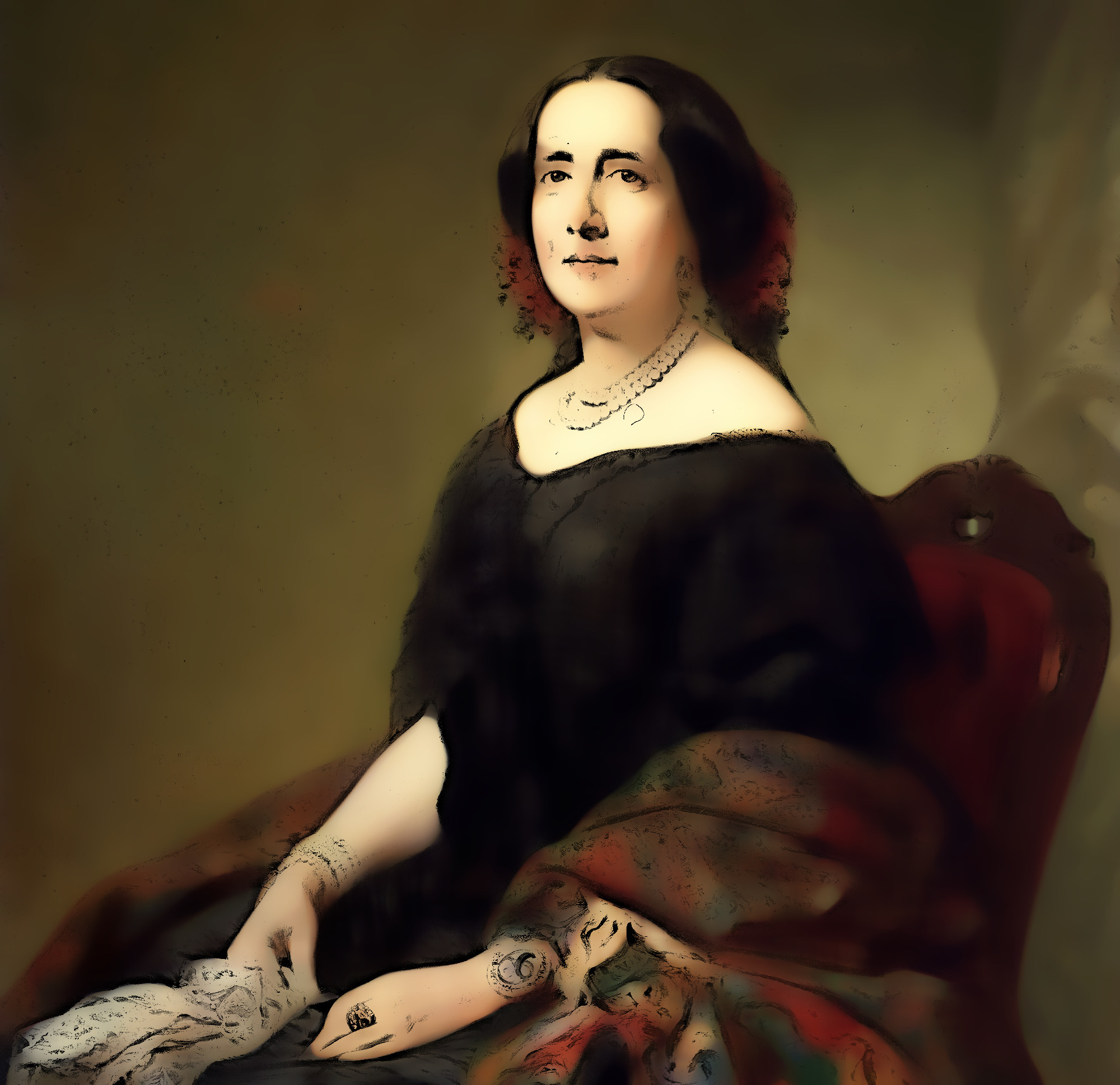 Retrato gráfico de Gertrudis Gómez de Avellaneda
