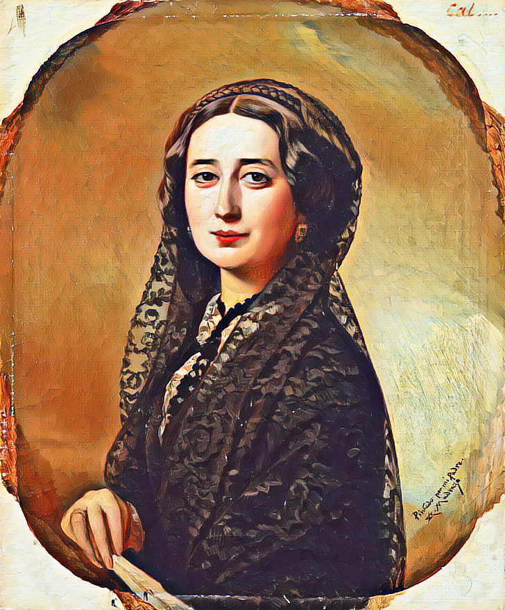 Retrato gráfico de Carolina Coronado