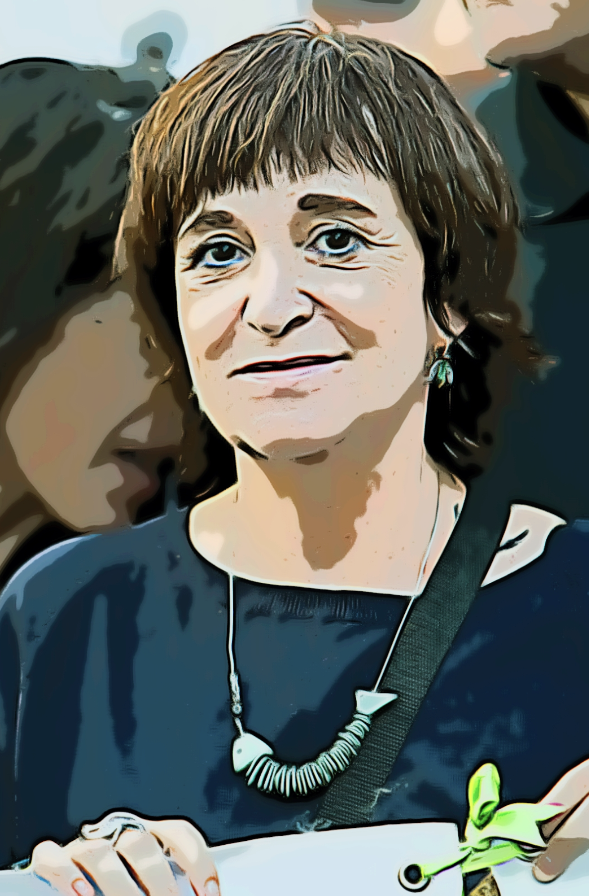Retrato gráfico de Rosa Montero